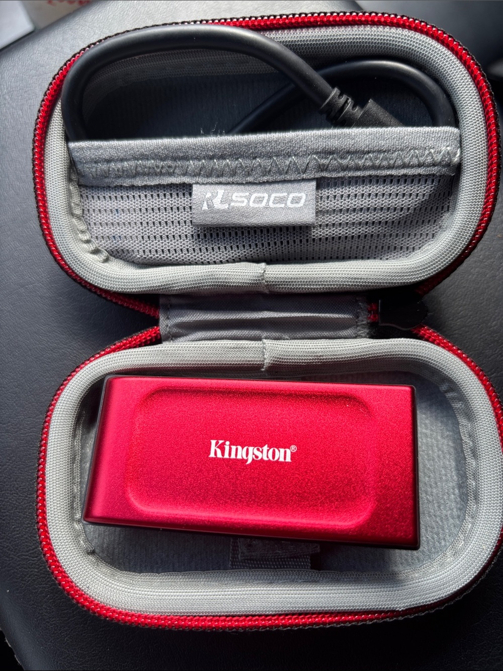 Kingston Red Portable External SSD in Protective Case 2 TB